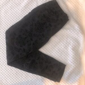 Xhilaration Black Flocked Leggings Slim Fit Stretchy NWOT